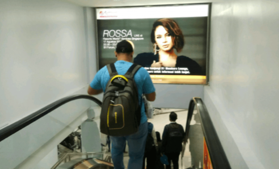 Billboard advertisement at Batam Ferry Terminal