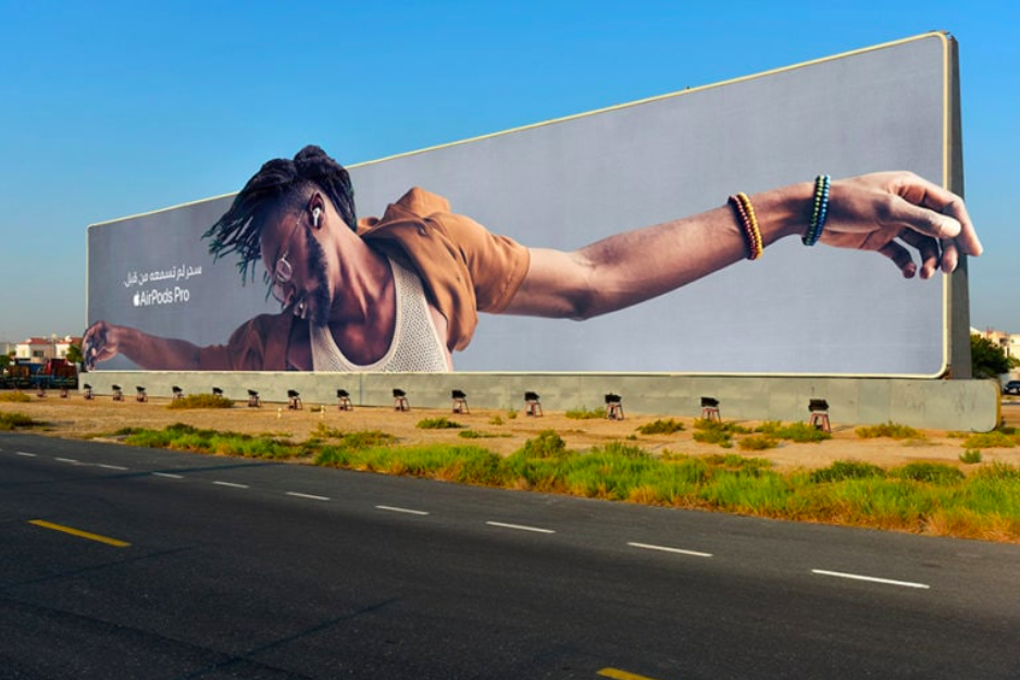 Apple AirPods Pro billboard in United Arab Emirates