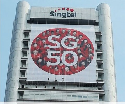 Singtel SG50 - tallest banner