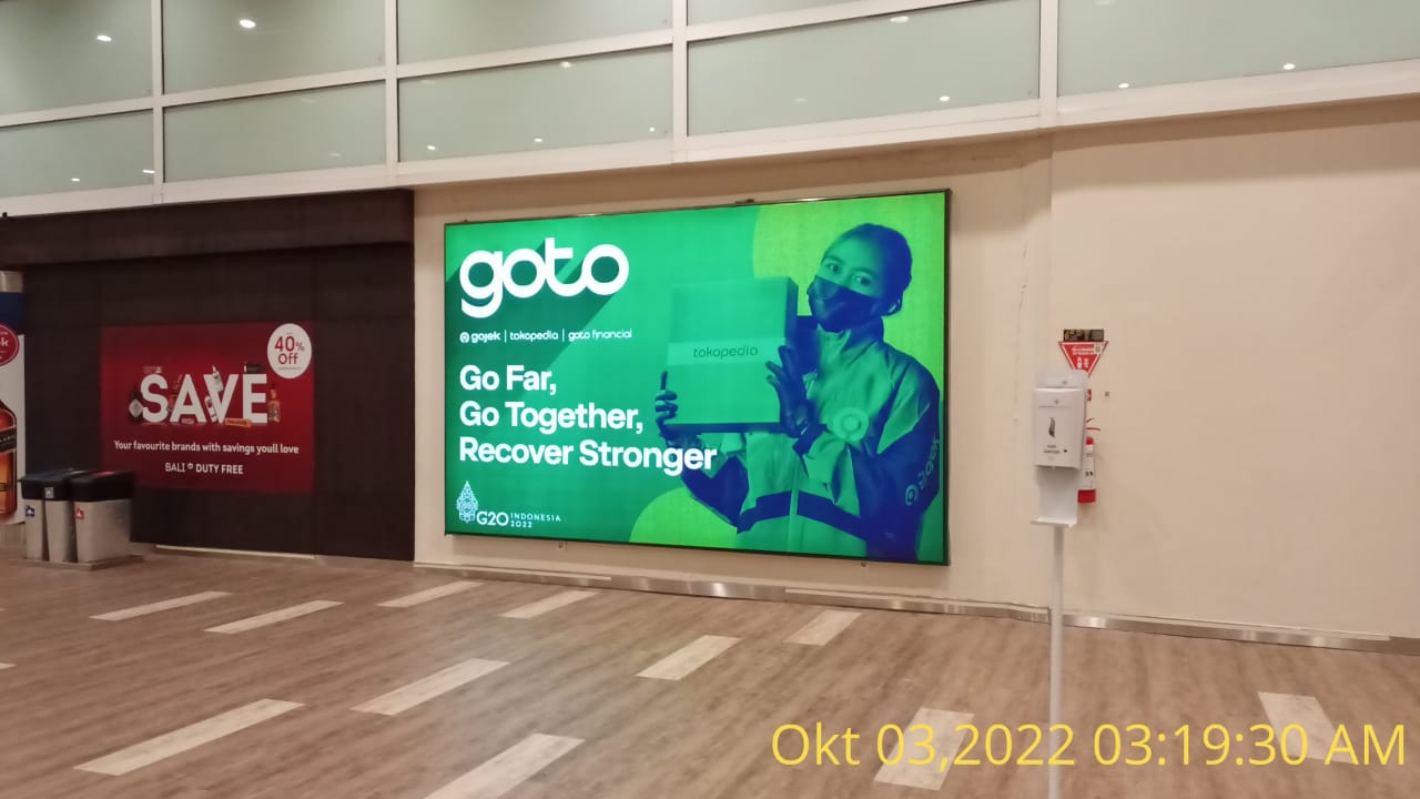 Recover Stronger:  GoTo Welcoming Campaign for G20 Summit with OOH Media in Ngurah Rai Airport