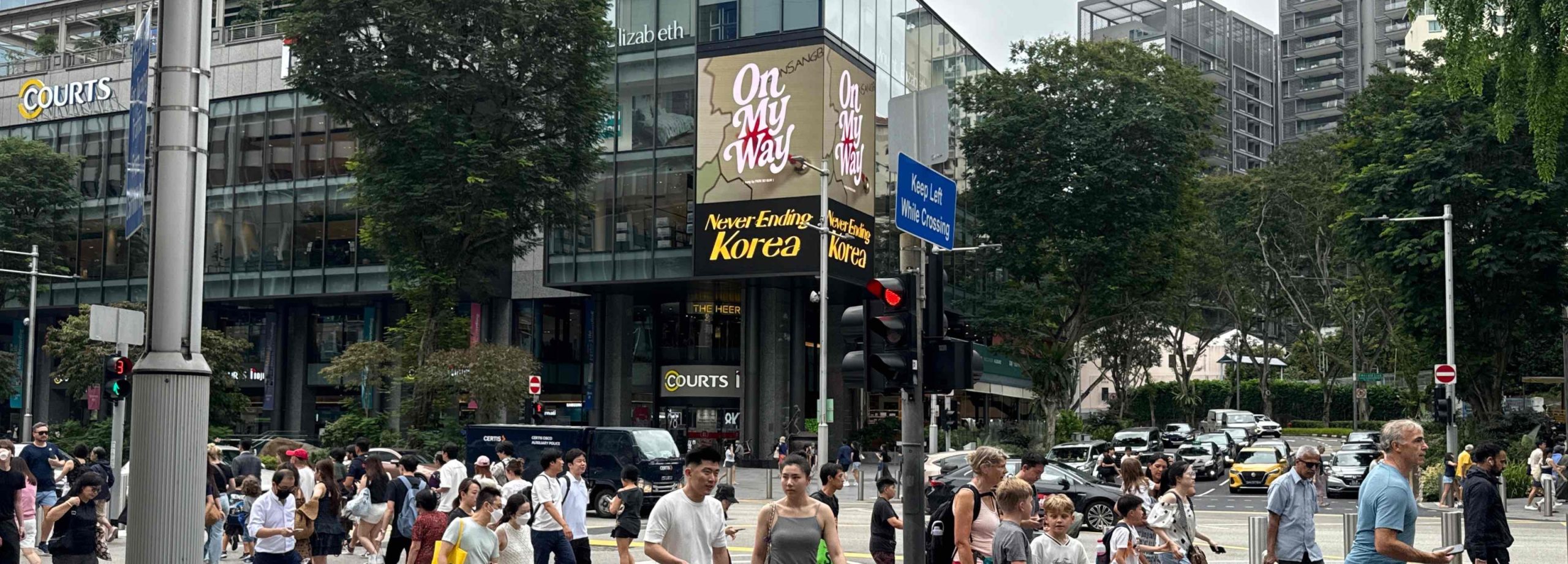Korea-Tourism-Organization-LED-Screen-Orchard-Road-The-Heeren-Singapore-Creative-ads-DOOH-2025