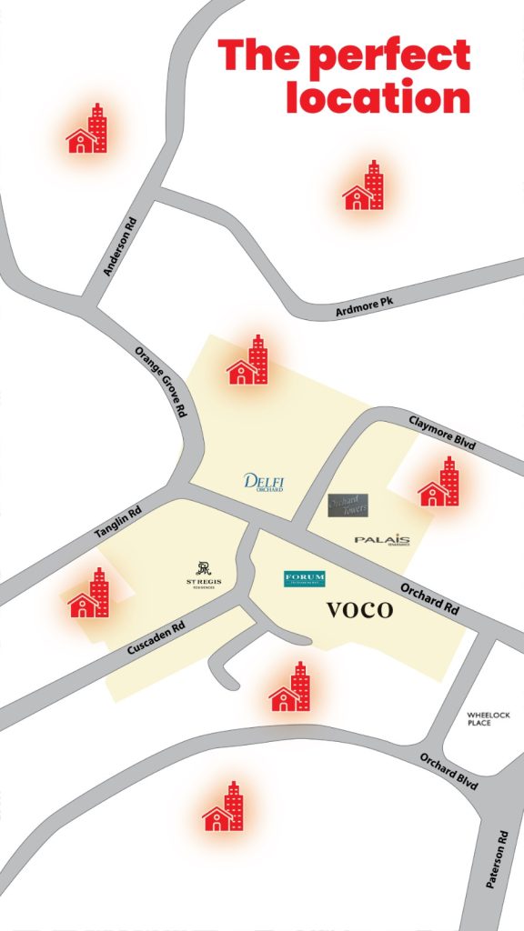Map of Orchard Tanglin-Residents Condo